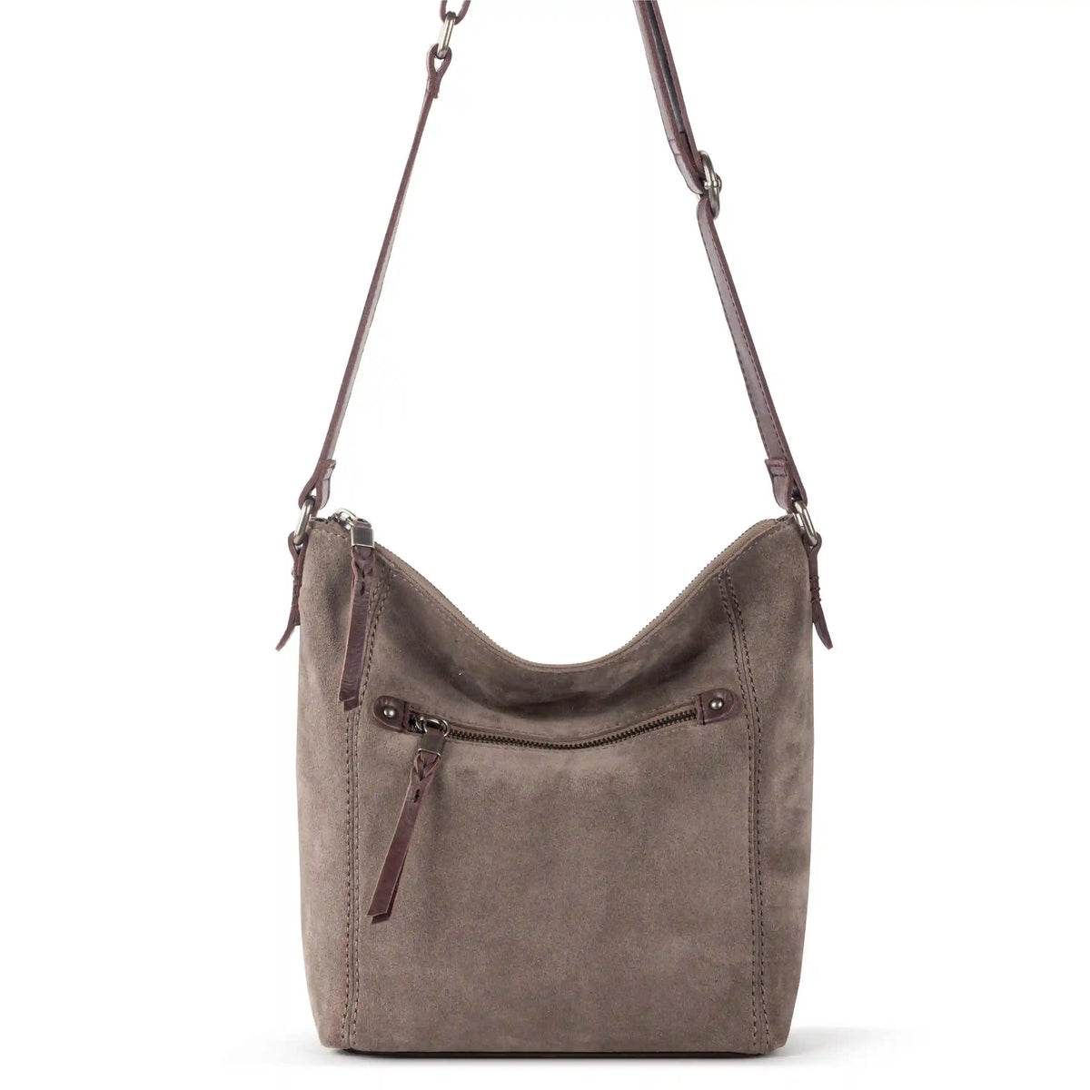 Ashland Crossbody - Leather - Mushroom Suede