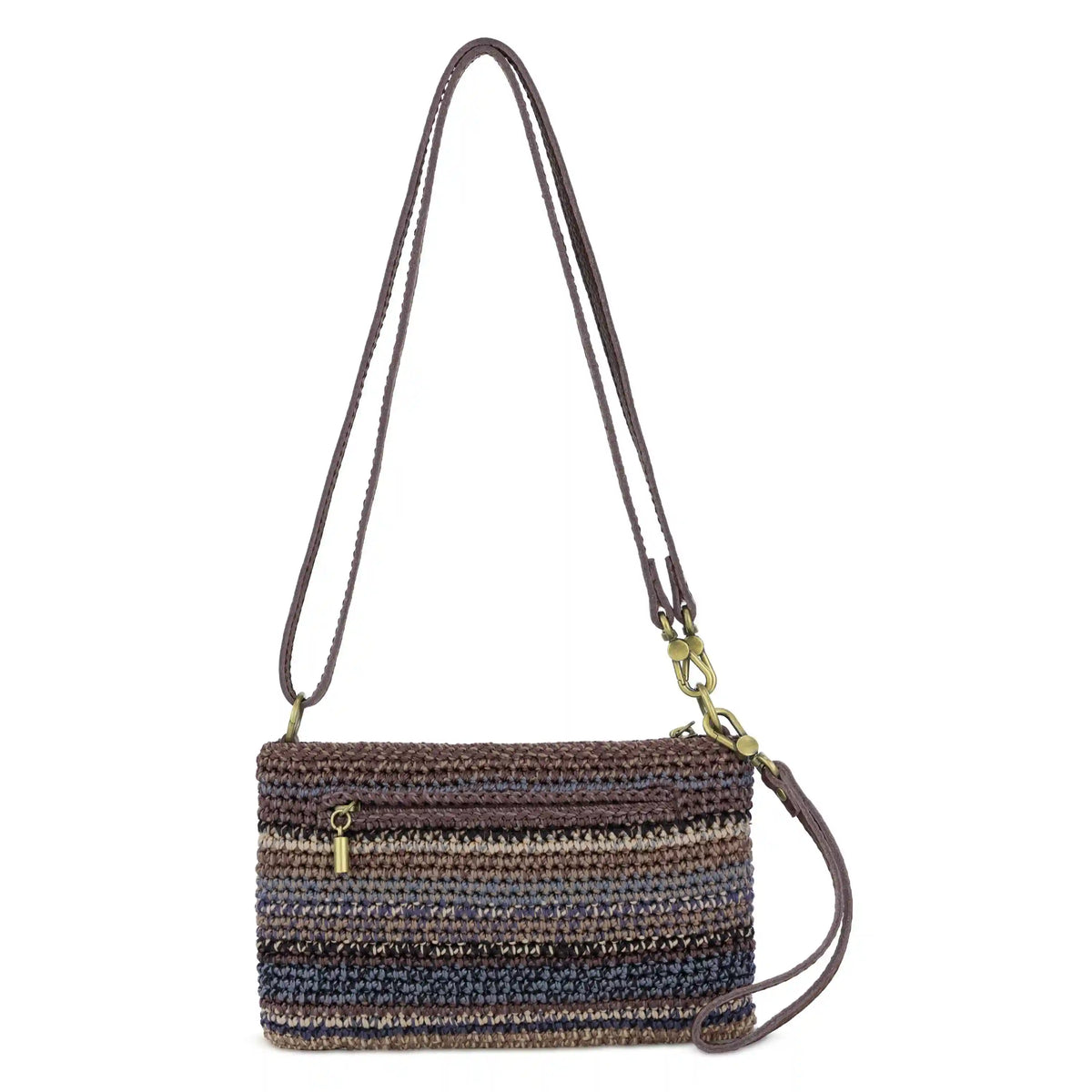 Vita Convertible Wristlet - Hand Crochet - Aspen Stripe