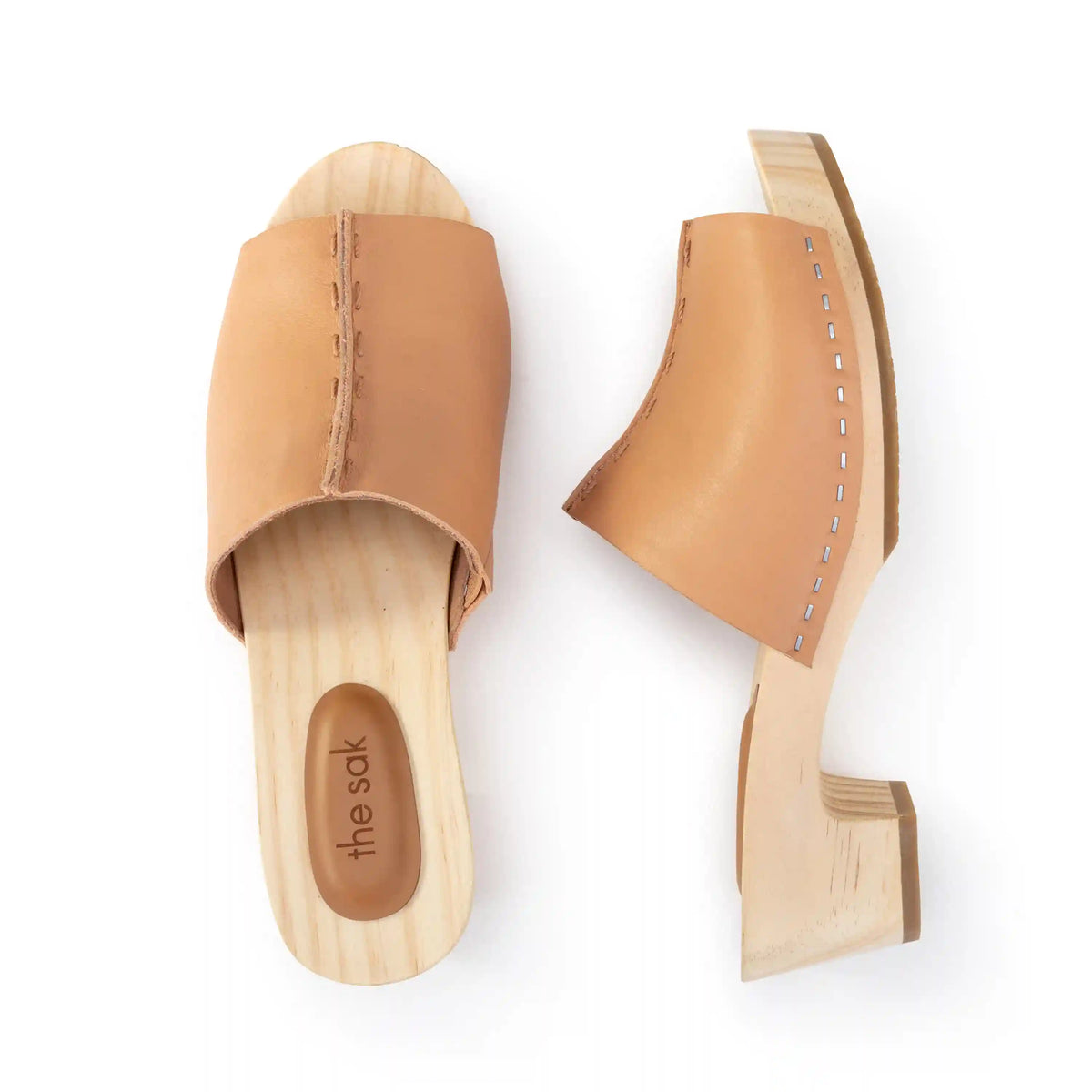 Ella Clog Sandal - Leather - Natural Vachetta