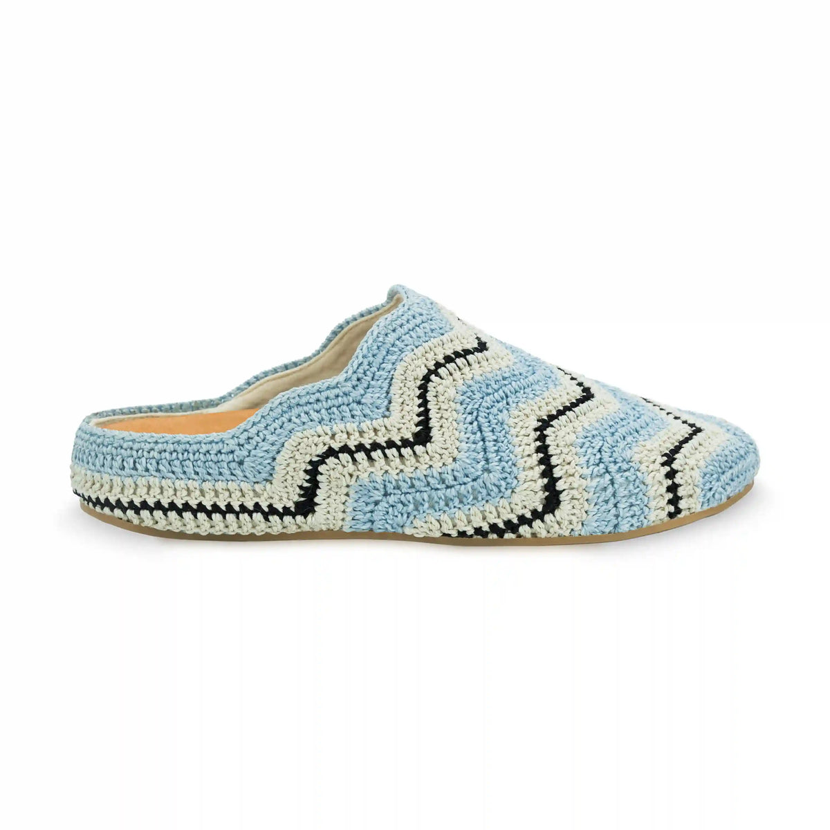 Bolinas Ripple Clog - Hand Crochet - Dream Blue Ripple