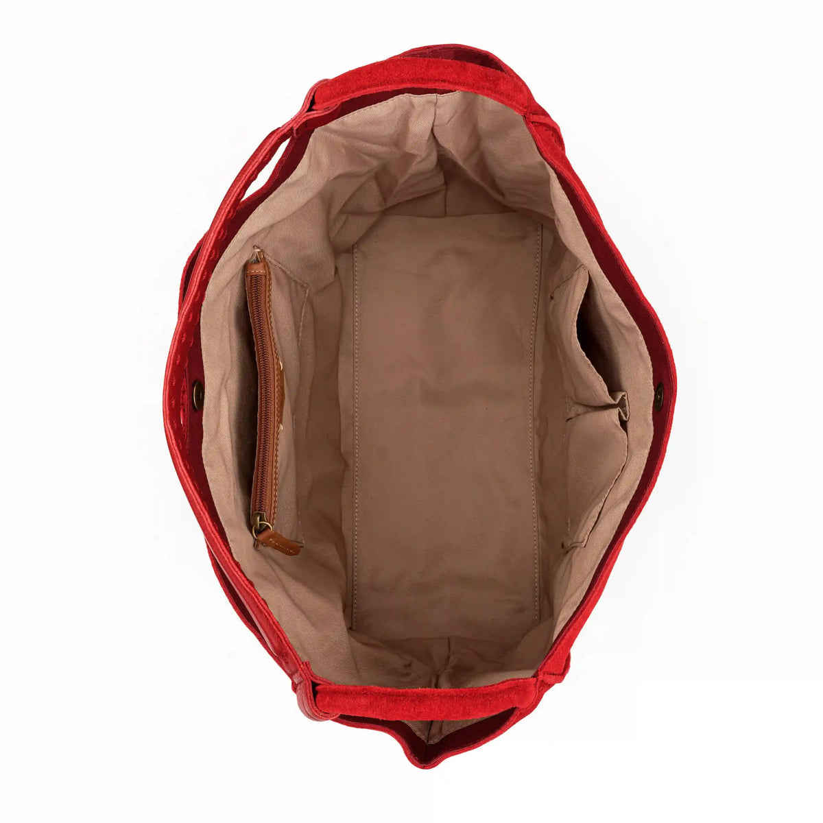 Los Feliz Large Tote - Leather - Scarlet Suede