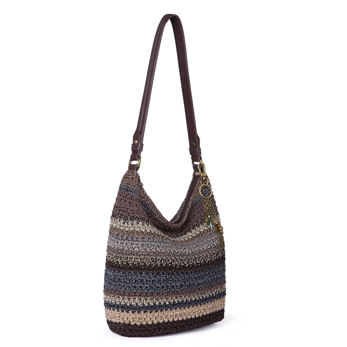 Sequoia Hobo - Hand Crochet - Aspen Stripe