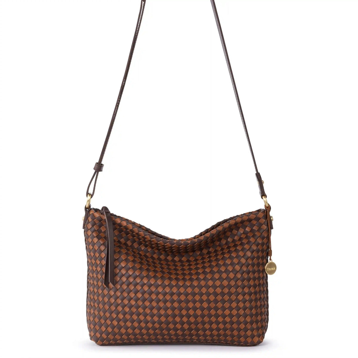 Melrose Crossbody - Leather - Mahogany Cognac Woven