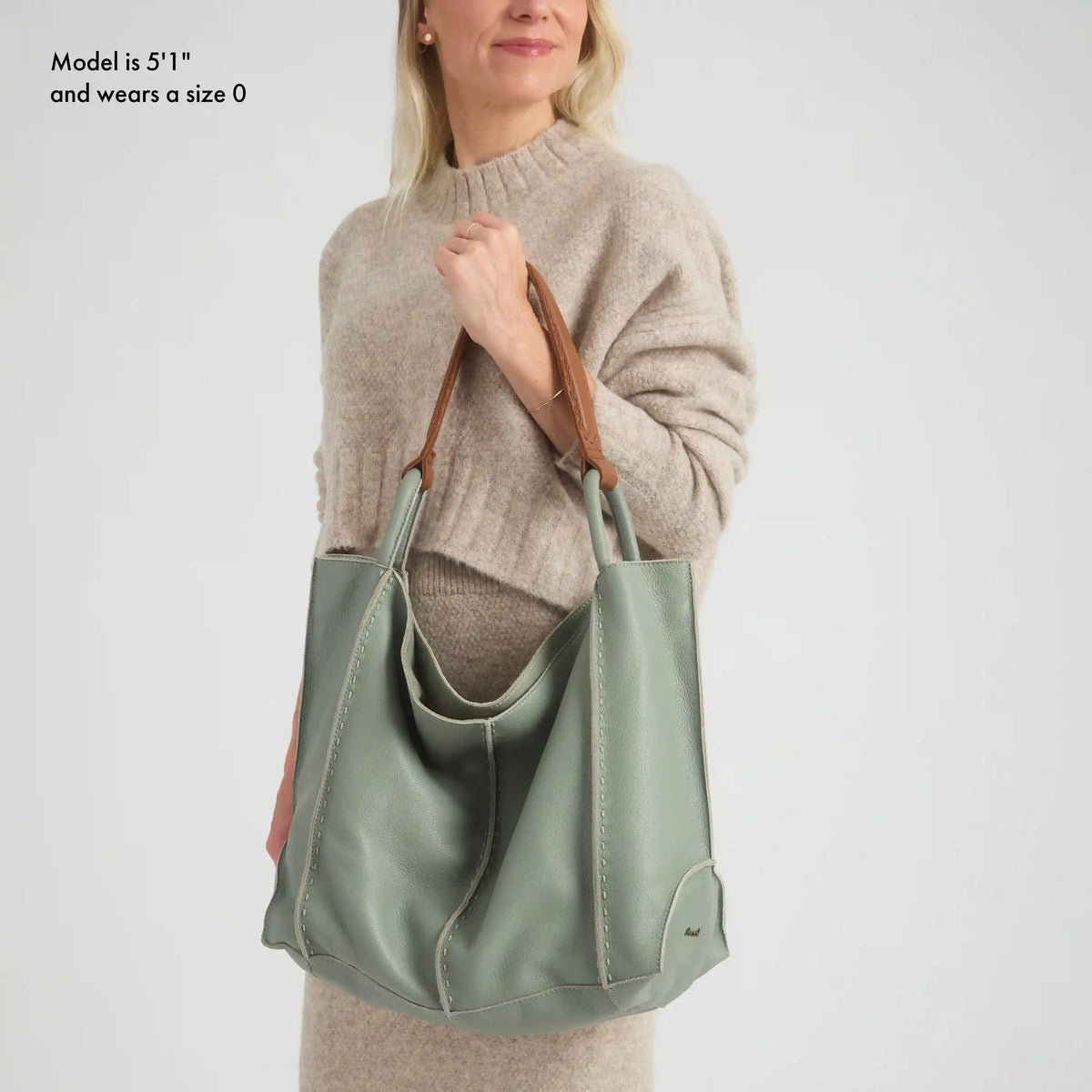 Los Feliz Large Tote - Leather - Meadow