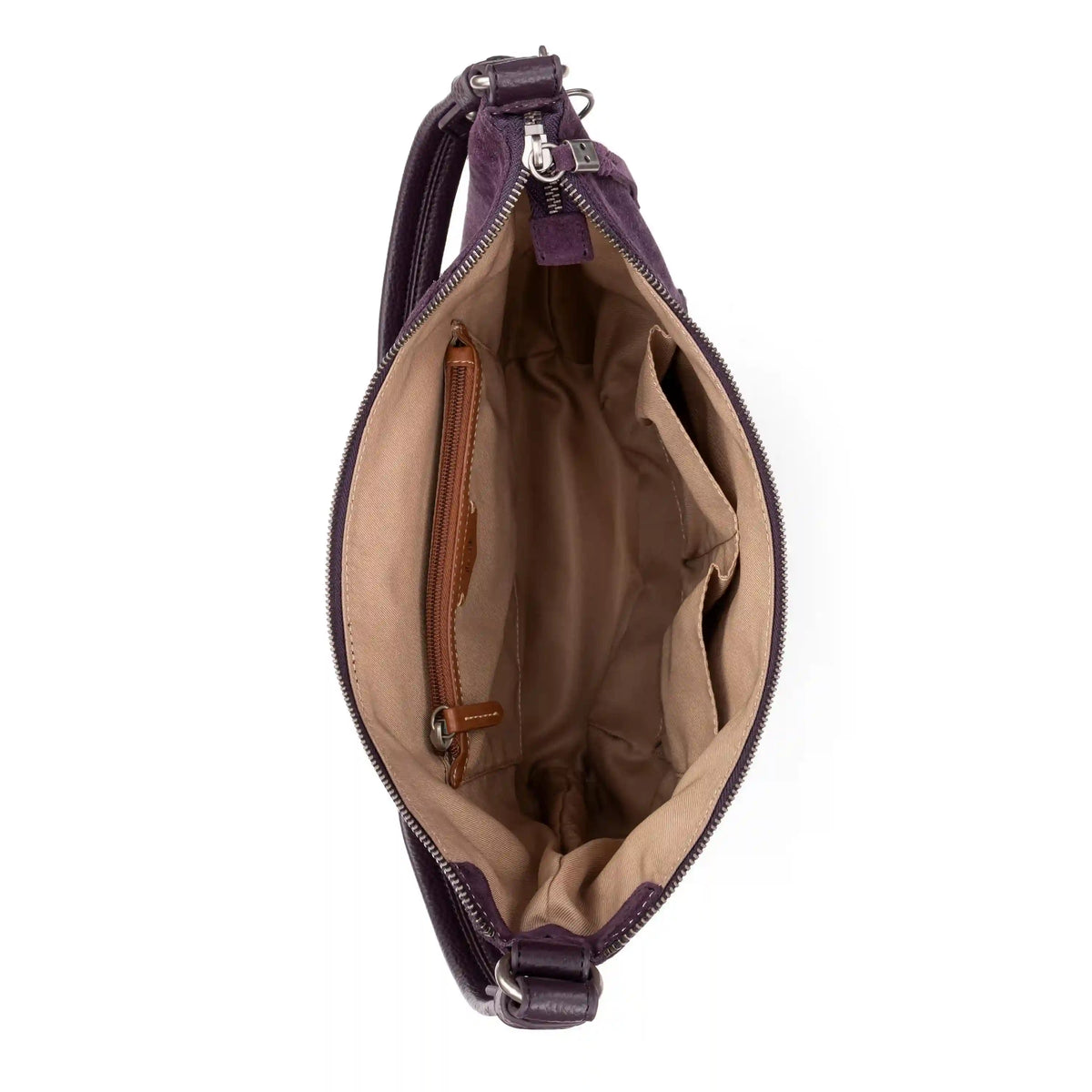 Sequoia Hobo - Leather - Aubergine Suede