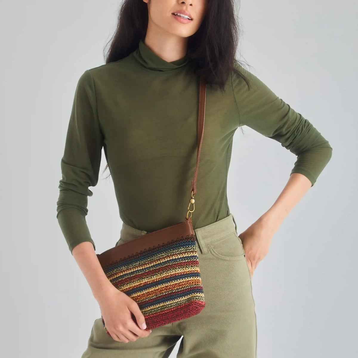 Lumi Crossbody - Hand Crochet - Woodland Stripe
