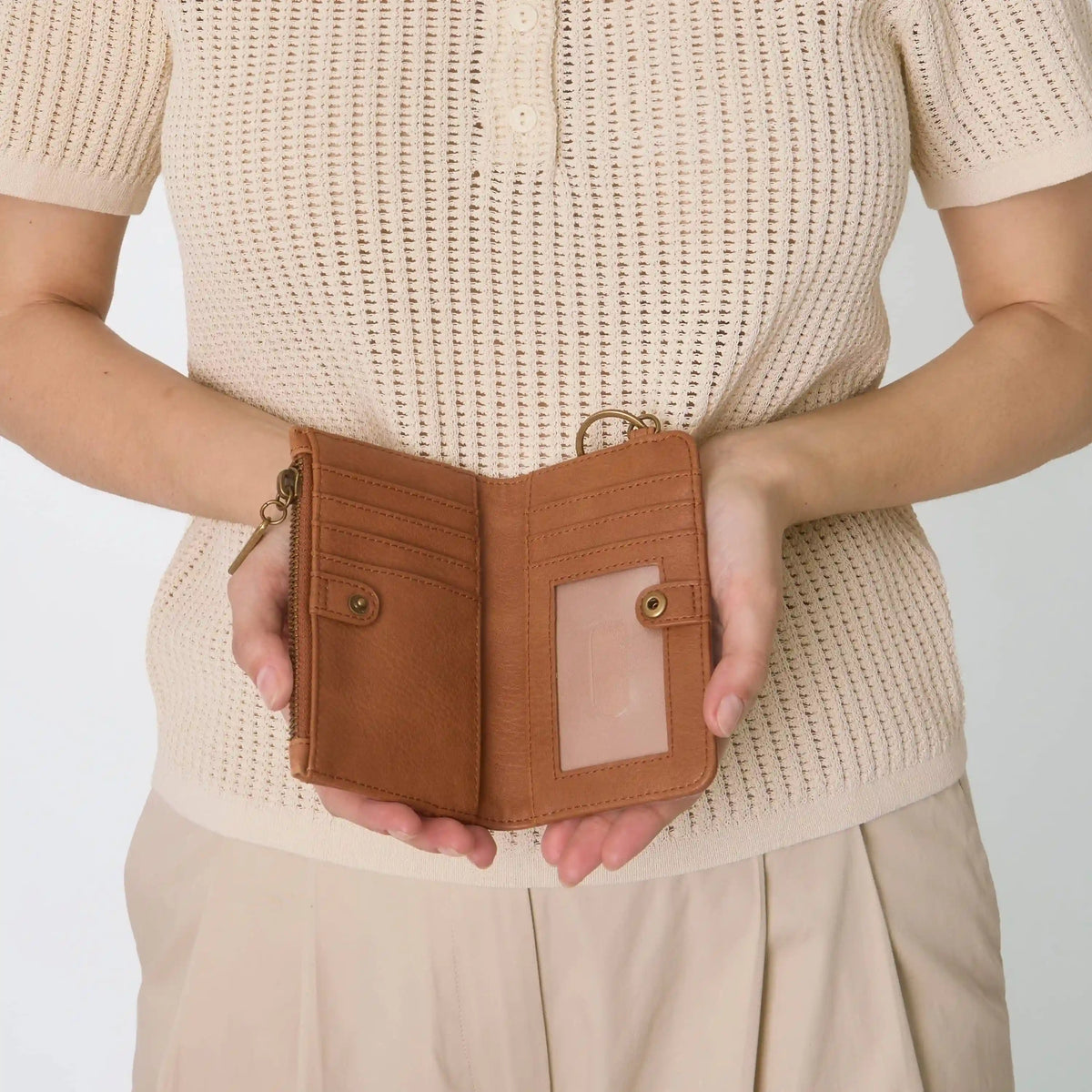 Encino Essential Wallet - Leather - Tobacco Floral Embossed