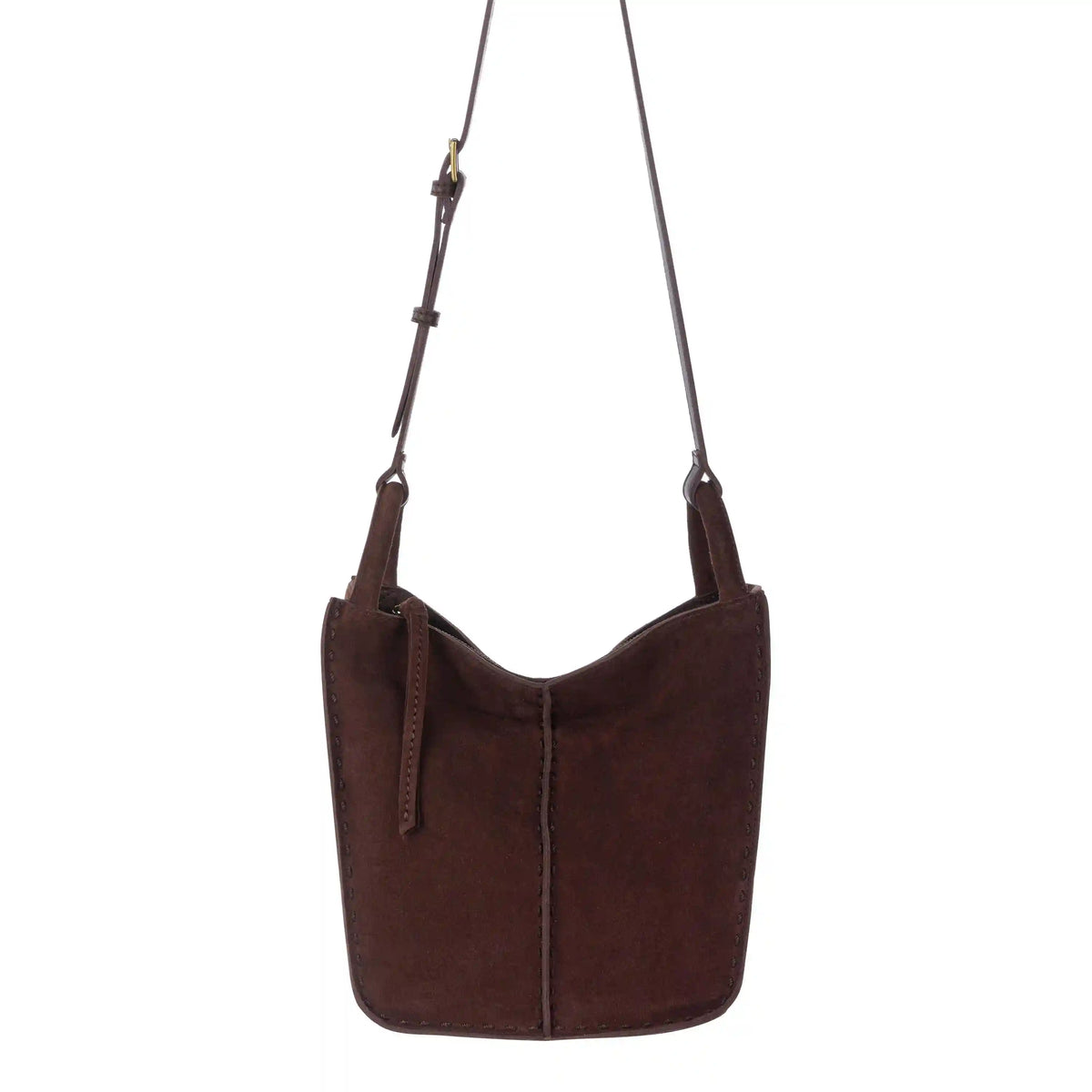 Los Feliz Crossbody - Leather - Mahogany Suede