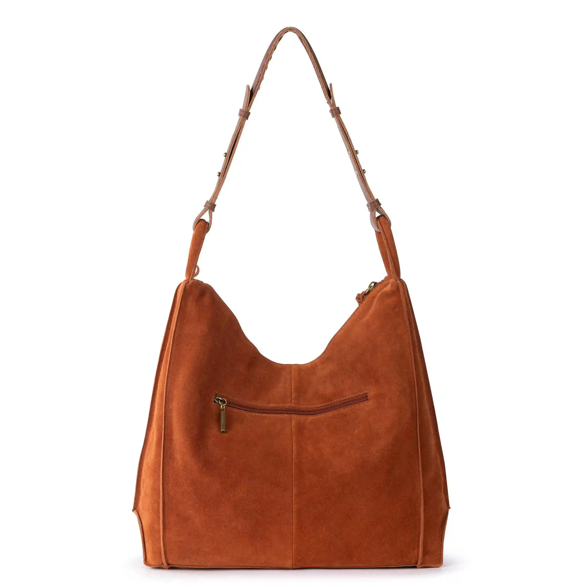 Los Feliz Bucket Hobo - Leather - Persimmon Suede