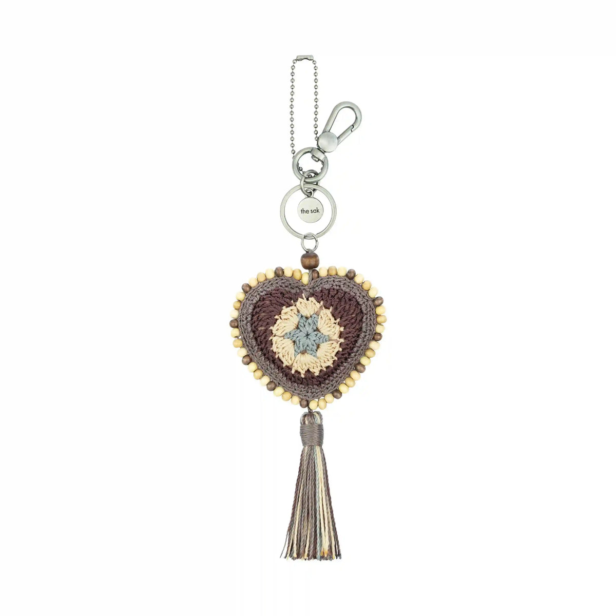 Yarnicharmz Dangle - Hand Crochet - Mushroom Patch Heart