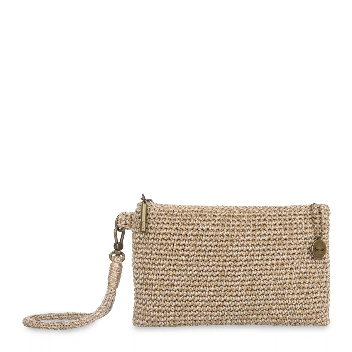 Vita Wristlet - Hand Crochet - Bamboo Static