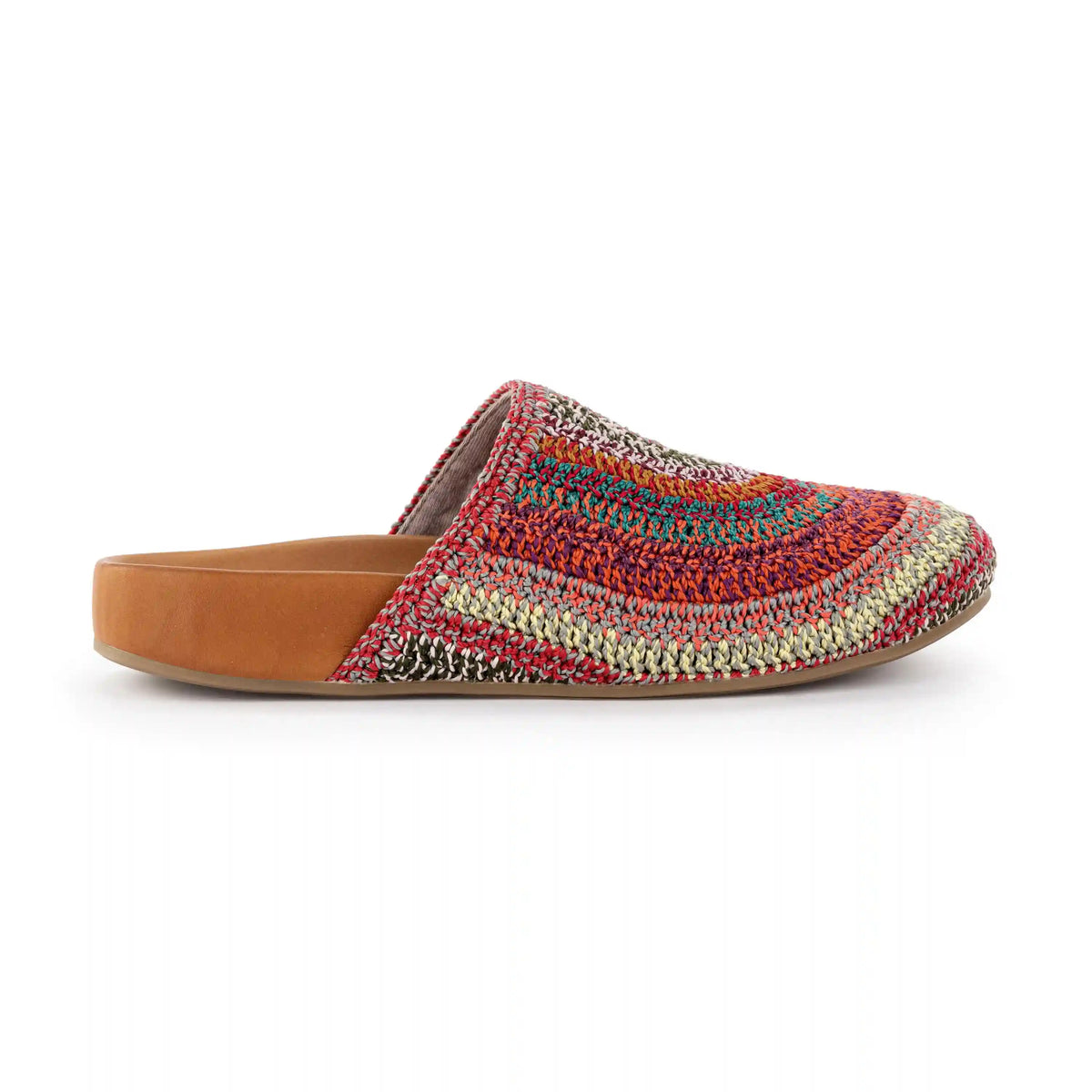Bolinas Clog - Hand Crochet - Sunset Stripe