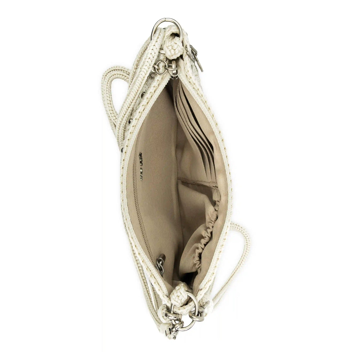 Vita Convertible Wristlet - Hand Crochet - Natural Medallion