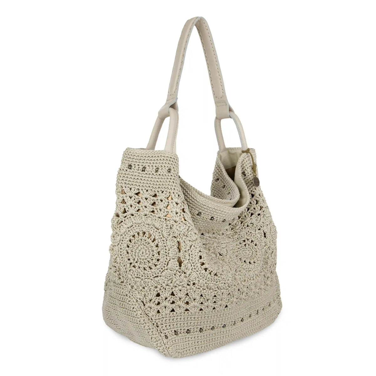 Los Feliz Large Tote - Hand Crochet - Natural Medallion