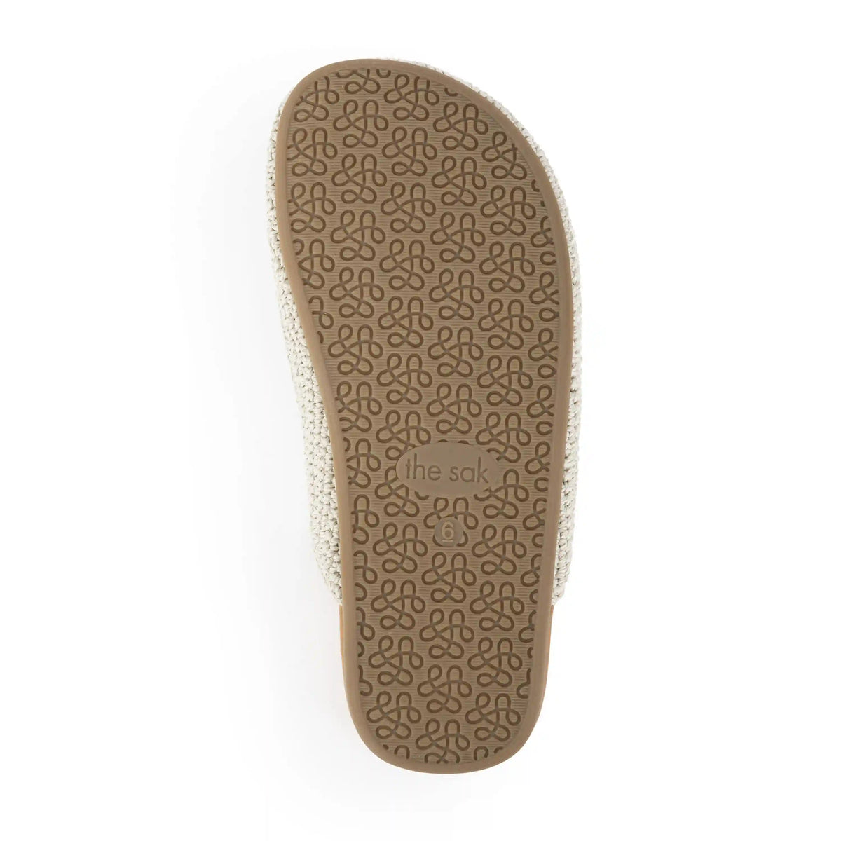 Bolinas Clog - Hand Crochet - Ecru Rosewood Heart