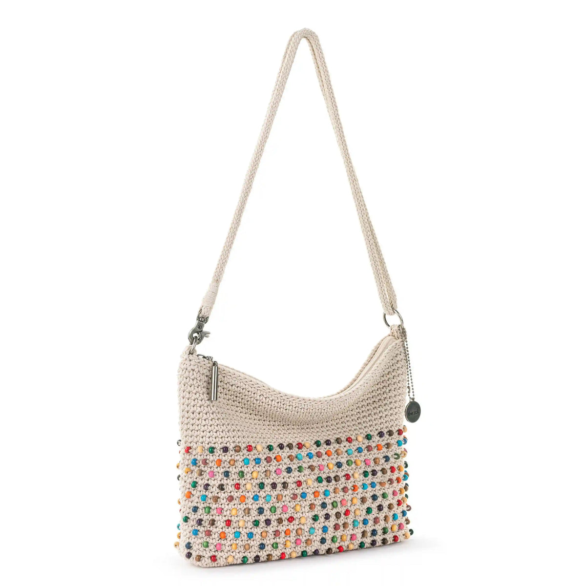Lumi Crossbody - Hand Crochet - Ecru Multi Beads