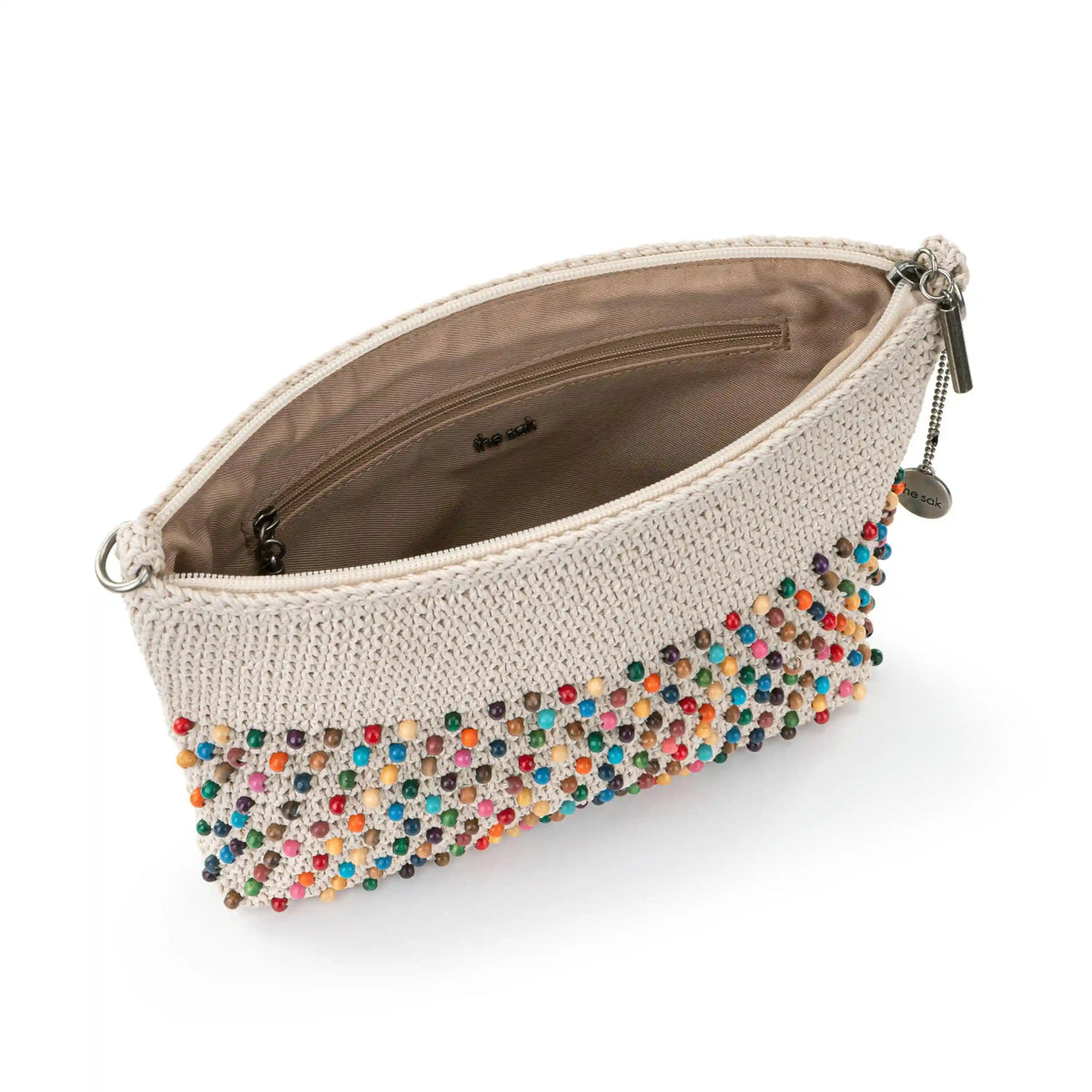 Lumi Crossbody - Hand Crochet - Ecru Multi Beads