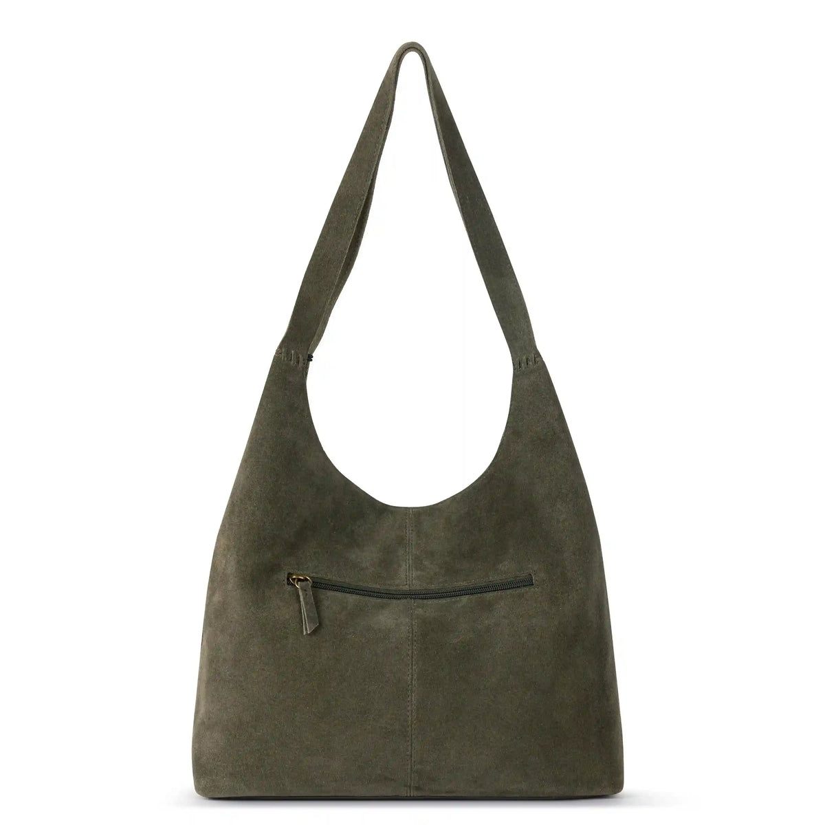 Huntley Hobo - Leather - Moss Suede
