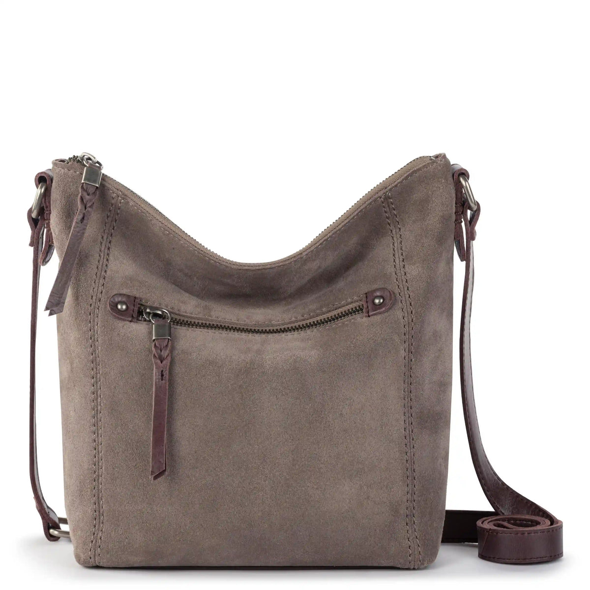 Ashland Crossbody - Leather - Mushroom Suede