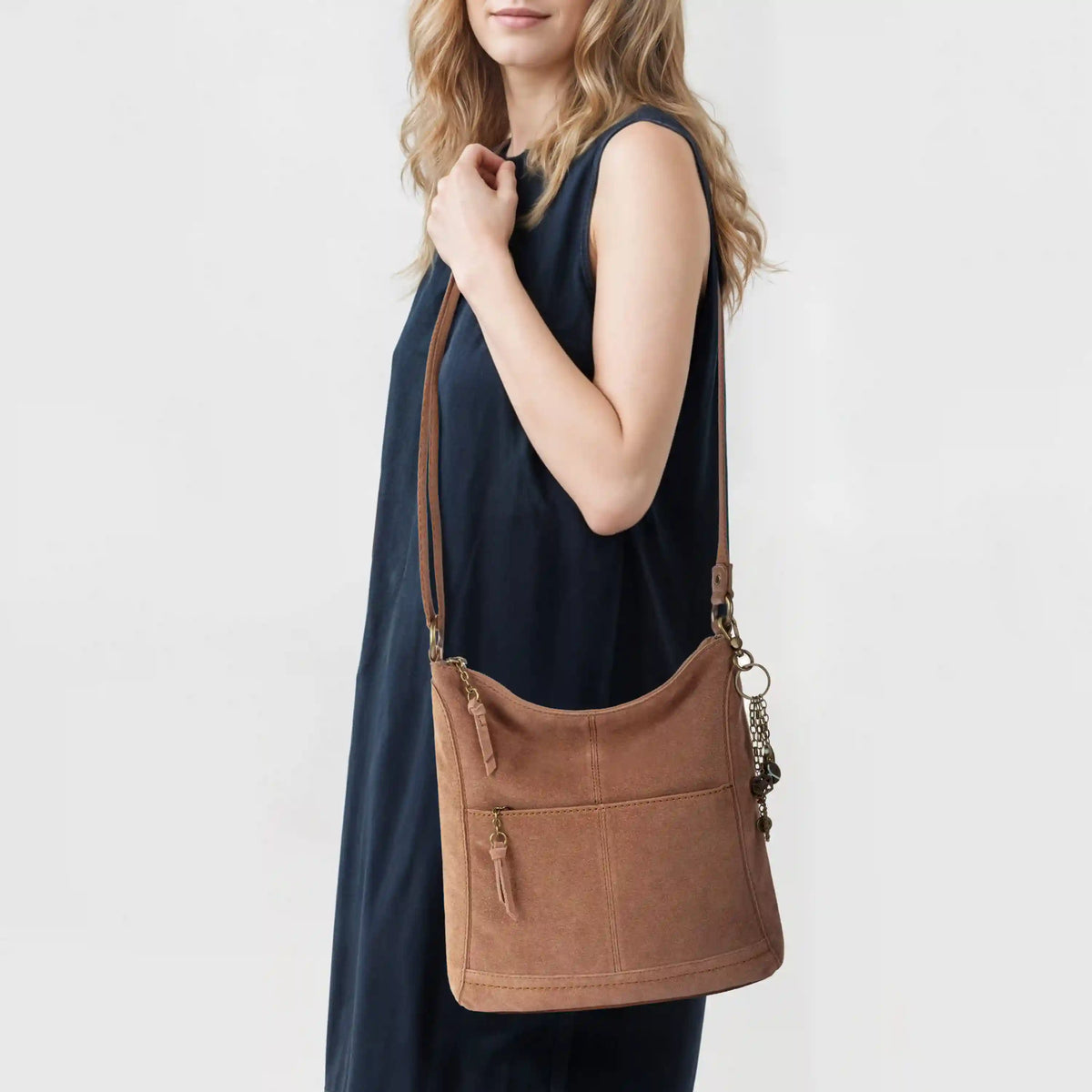 Lucia Crossbody - Leather - Tobacco Suede