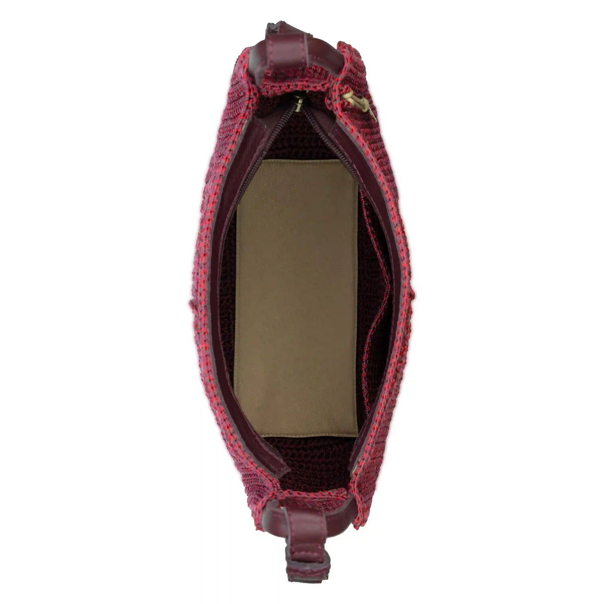 Los Feliz Crossbody - Hand Crochet - Black Cherry Static