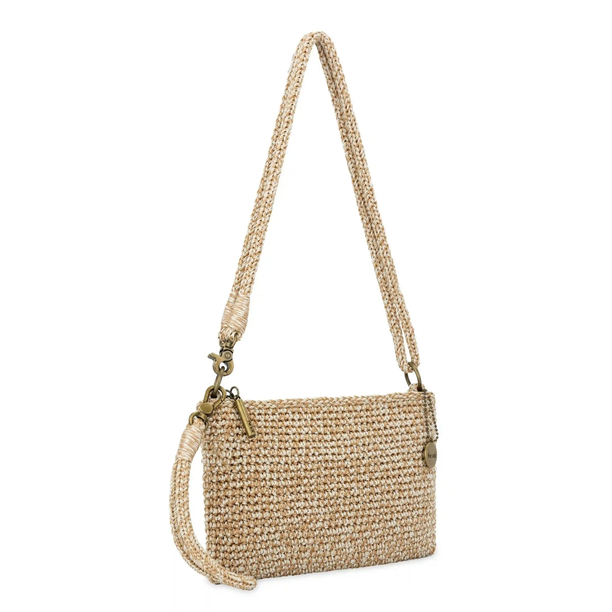 Vita Convertible Wristlet - Hand Crochet - Bamboo Static