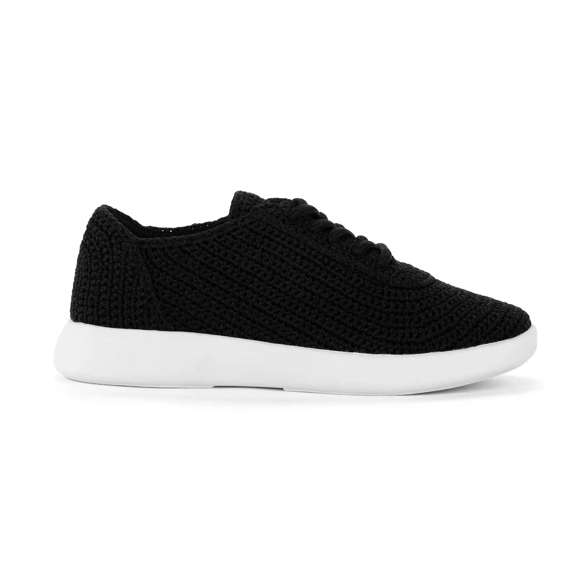 Asha Sneaker - Hand Crochet - Black