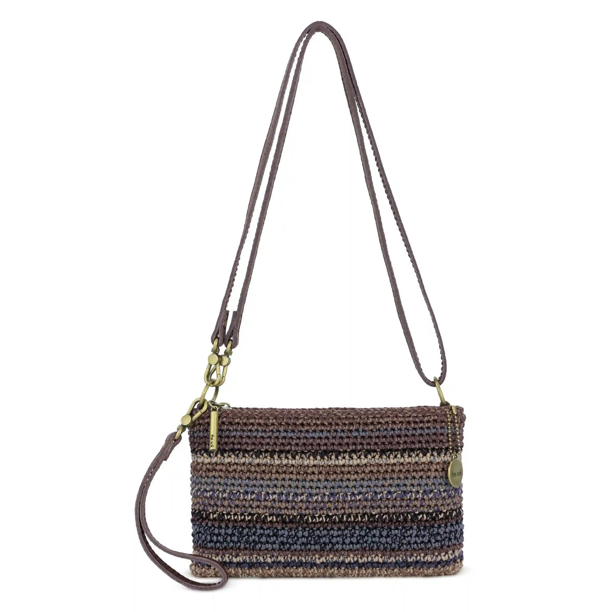 Vita Convertible Wristlet - Hand Crochet - Aspen Stripe
