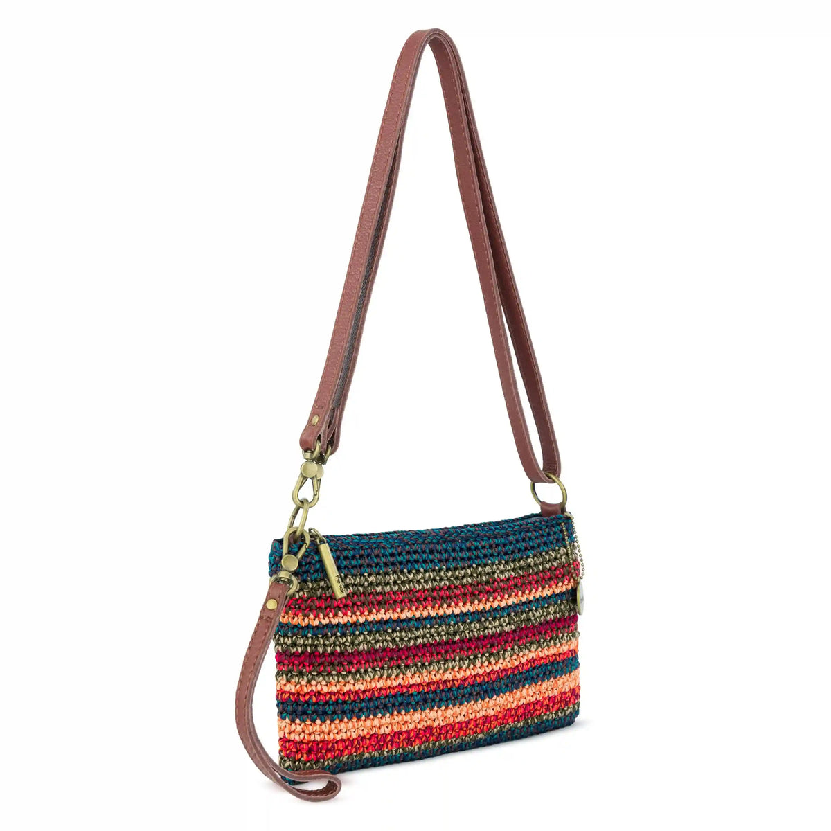 Vita Convertible Wristlet - Hand Crochet - Woodland Stripe