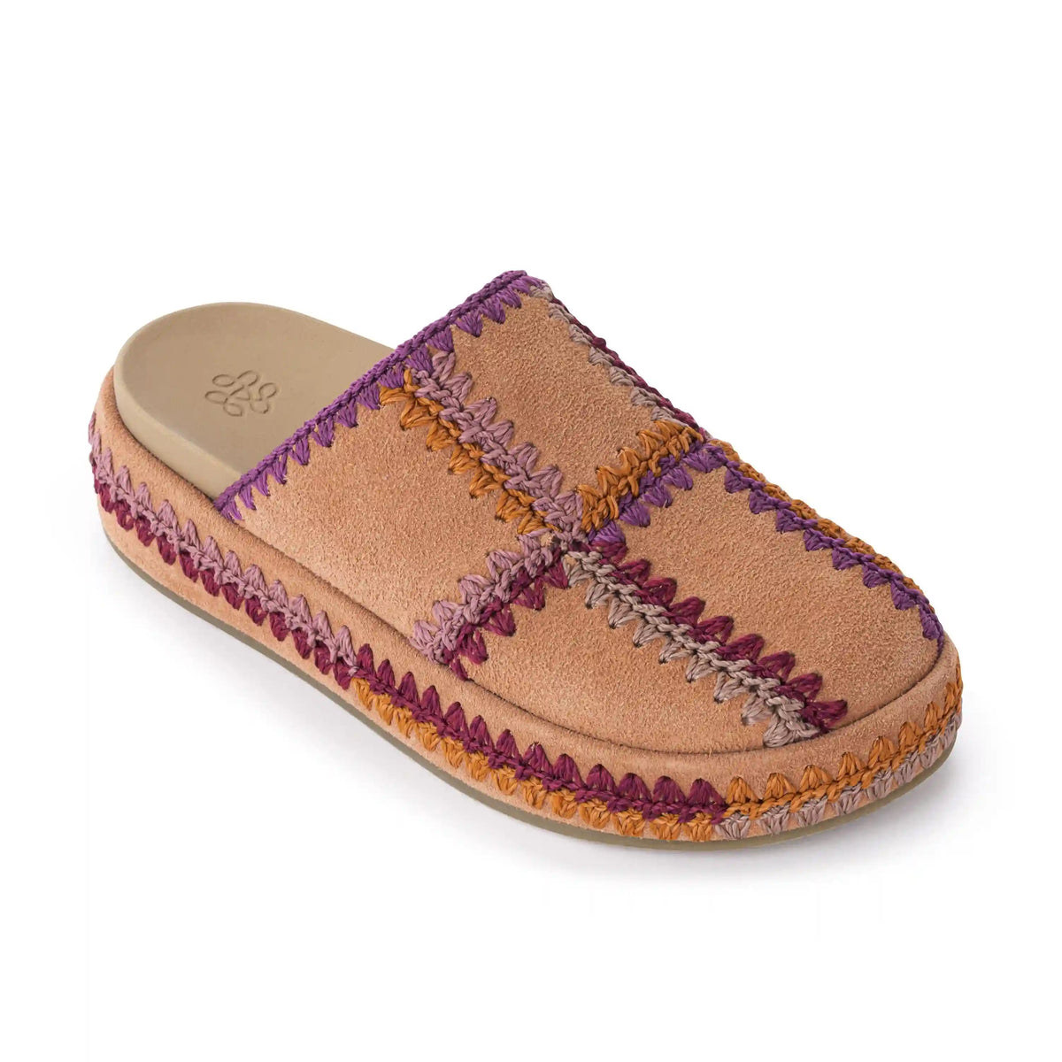 Bryn Platform Clog - Leather - Harvest Suede Patch
