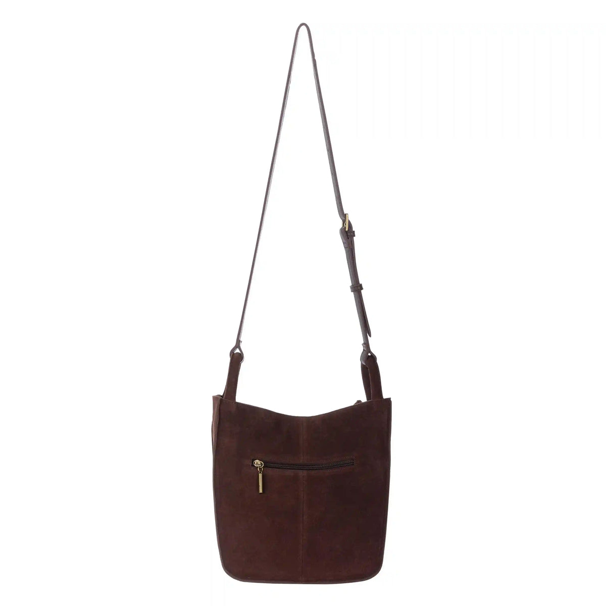 Los Feliz Crossbody - Leather - Mahogany Suede