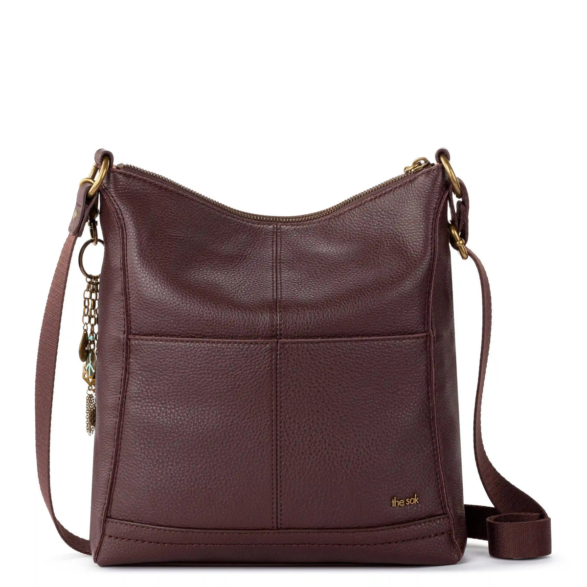Lucia Crossbody - Leather - Mahogany Stitch