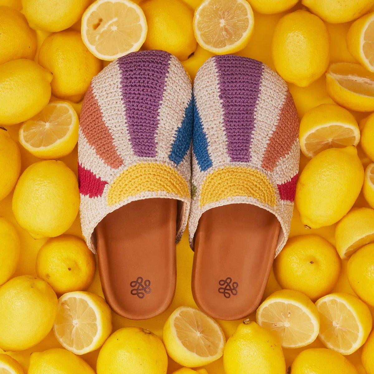 Bolinas Clog - Hand Crochet - Multi Sunbeam