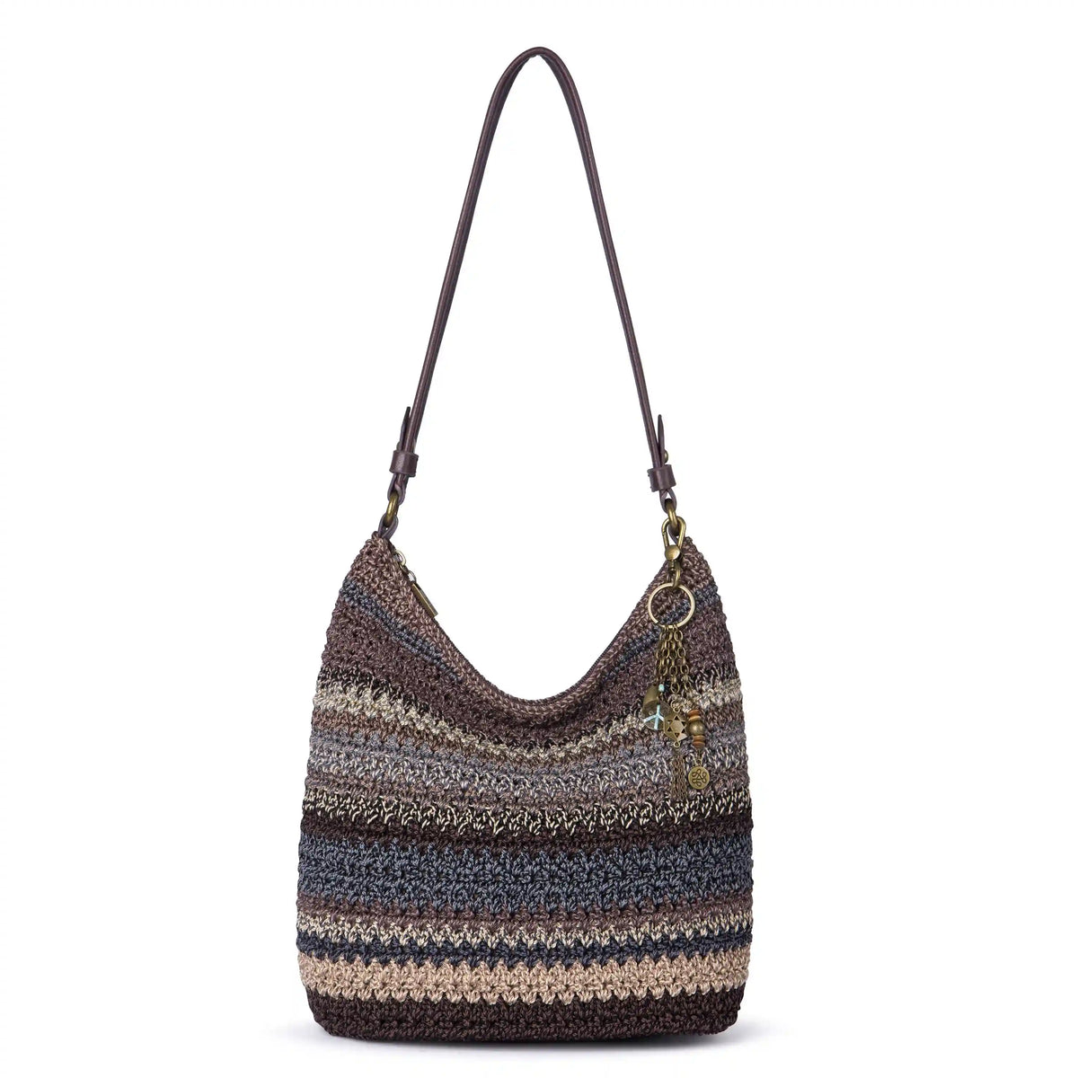 Sequoia Hobo - Hand Crochet - Aspen Stripe