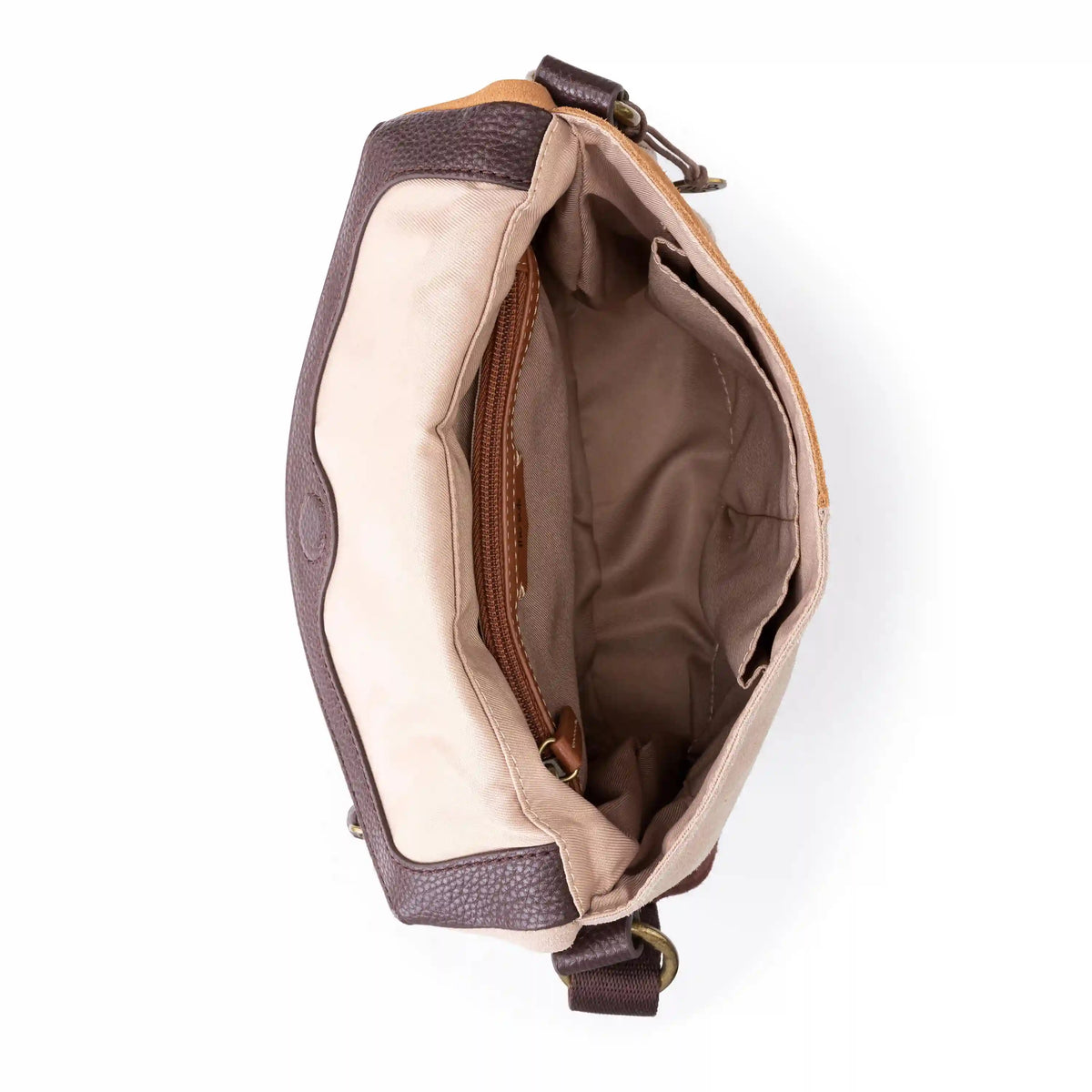 Silverlake Flap Crossbody - Leather - Mahogany Suede Block