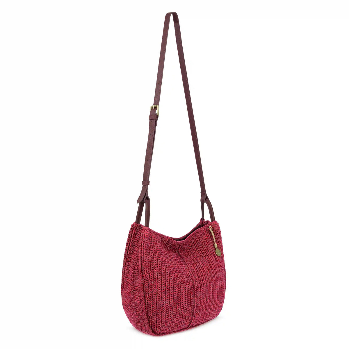Los Feliz Crossbody - Hand Crochet - Black Cherry Static