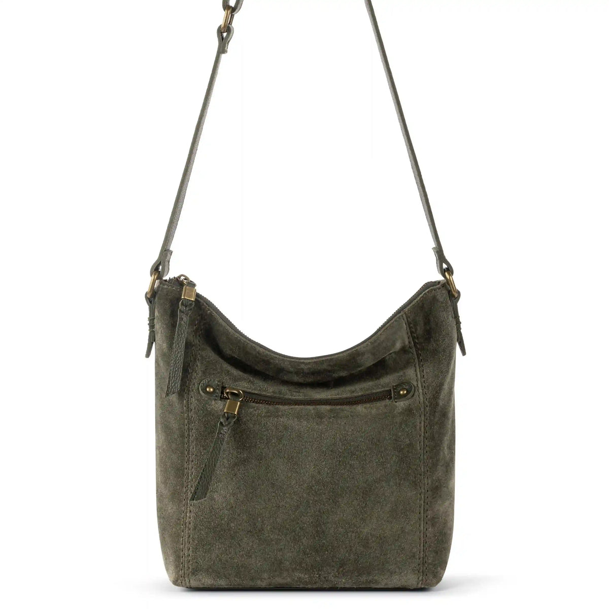 Ashland Crossbody - Leather - Moss Suede