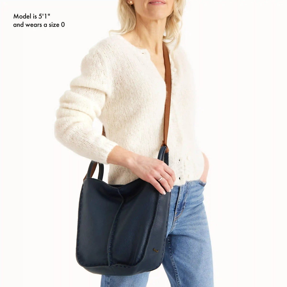 Los Feliz Crossbody - Leather - Indigo