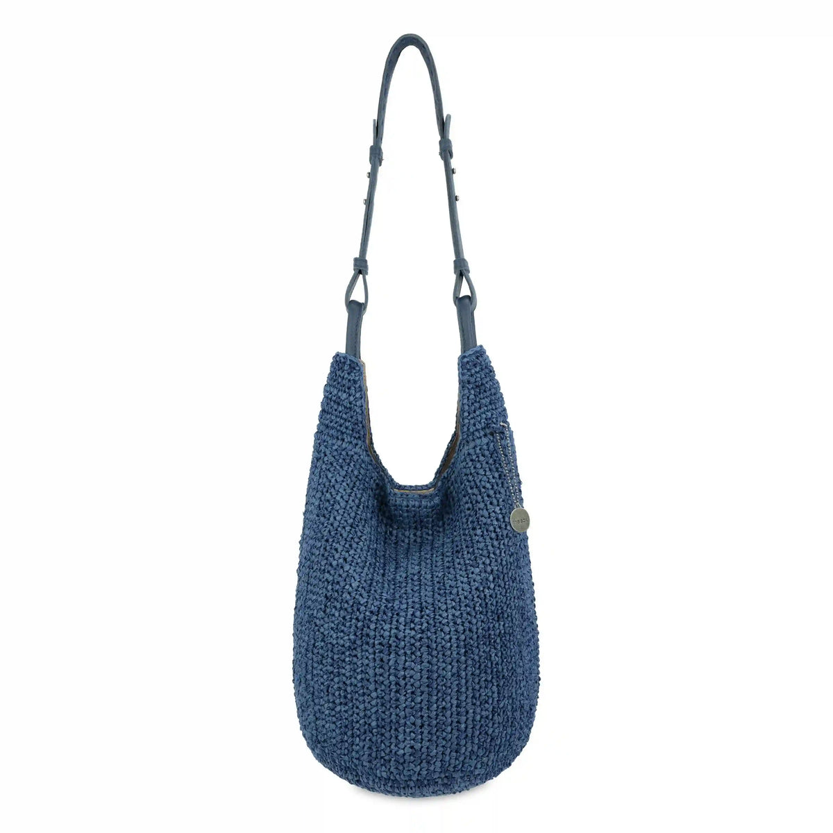 Los Feliz 120 Hobo - Hand Crochet - Denim Tonal Straw