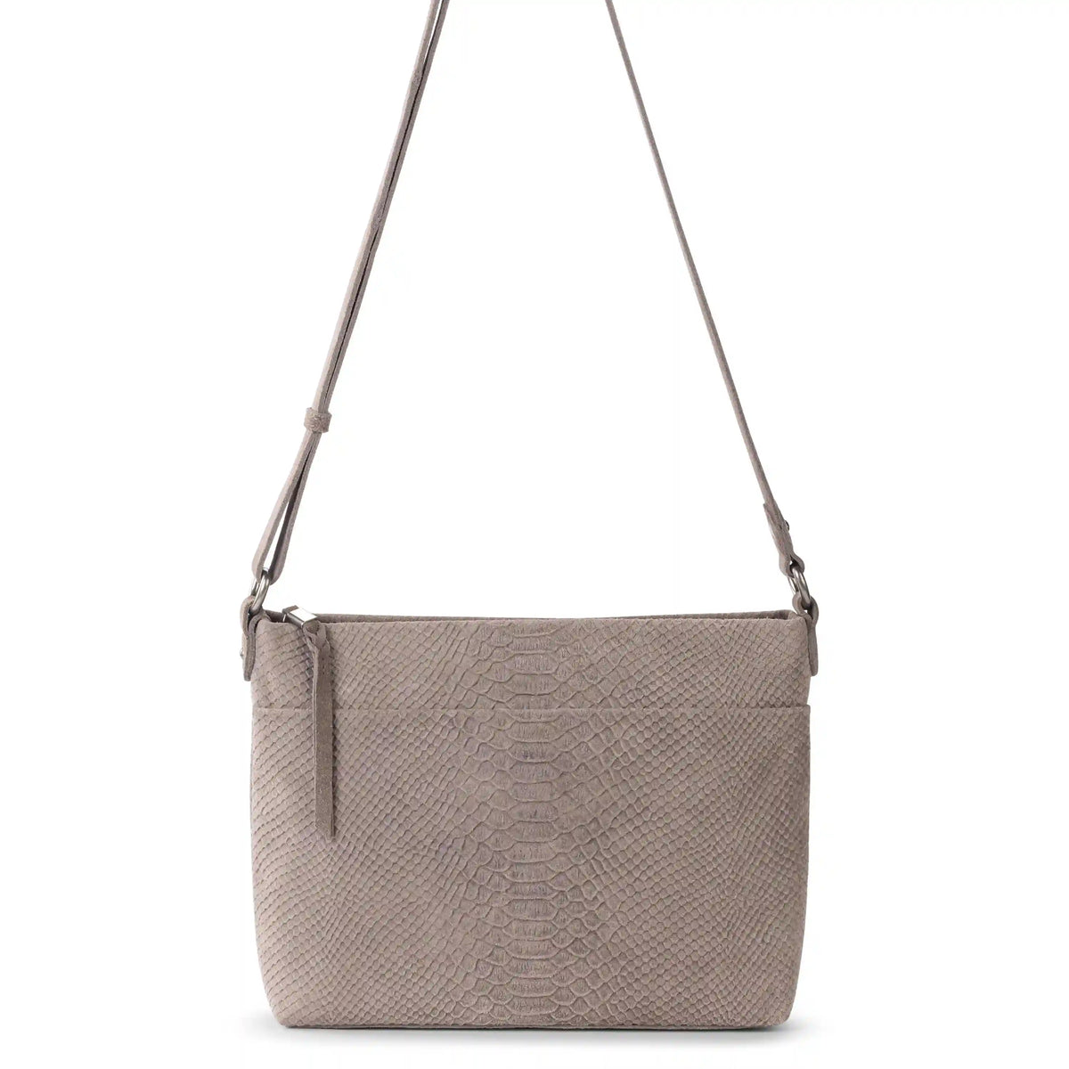 Melrose Crossbody - Leather - Mushroom Croco Suede