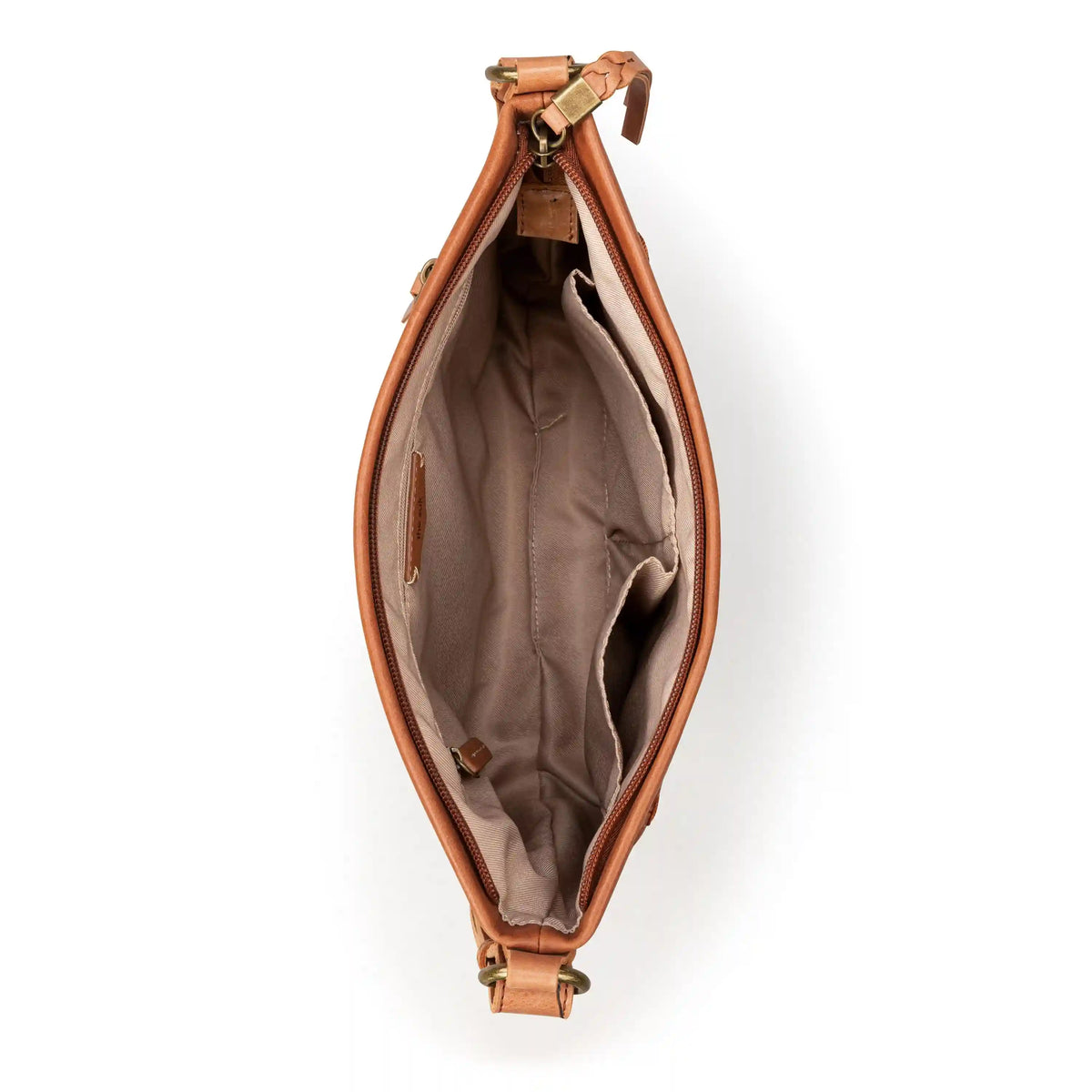 Melrose Crossbody - Leather - Tobacco Floral Embossed