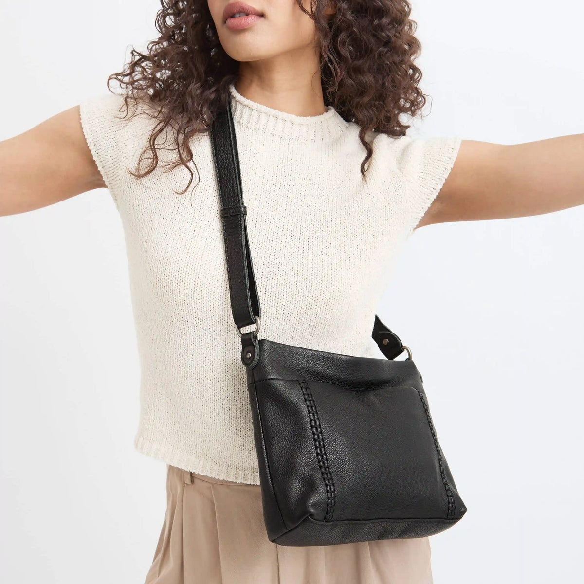 Melrose Crossbody - Leather - Black