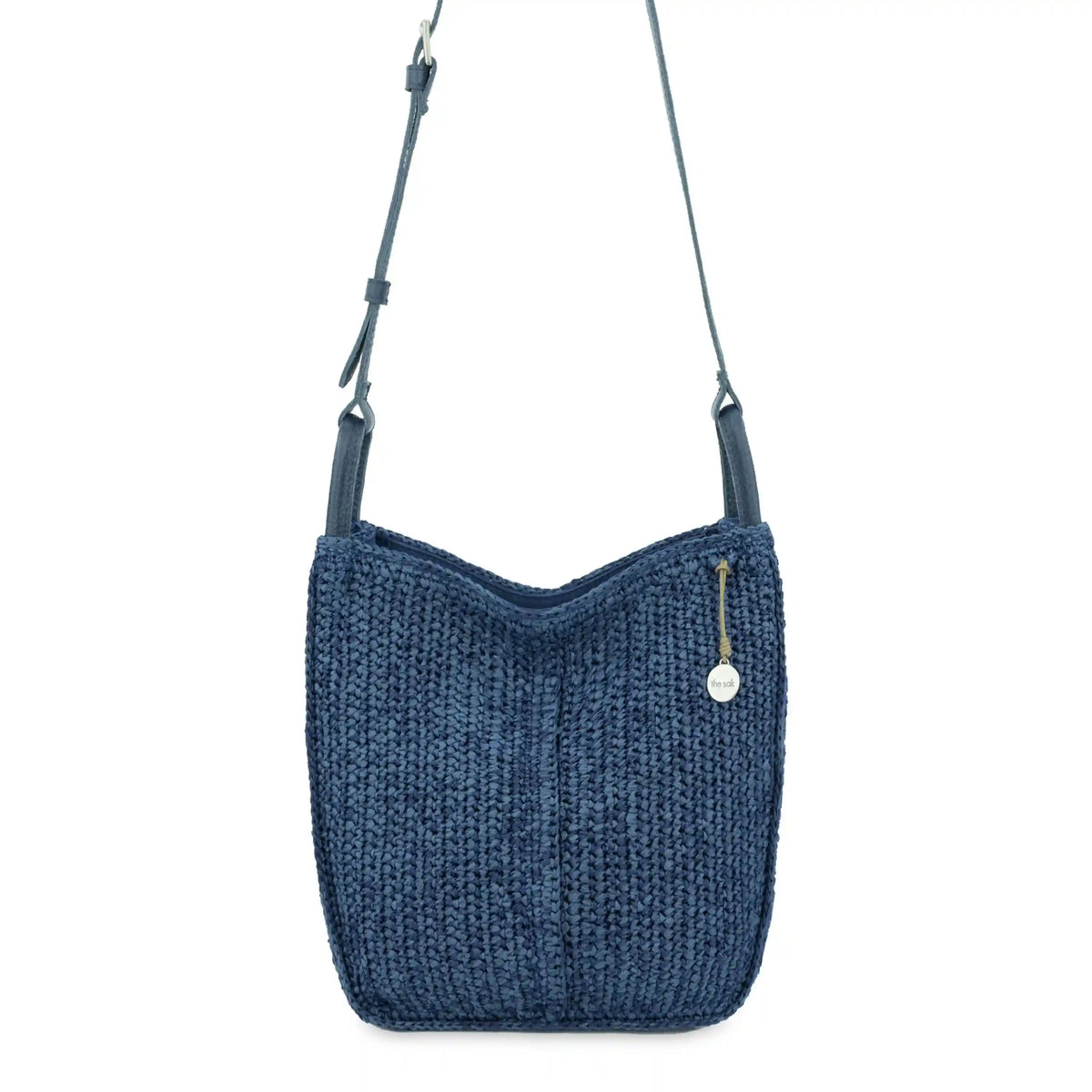 Los Feliz Crossbody - Hand Crochet - Denim Tonal Straw