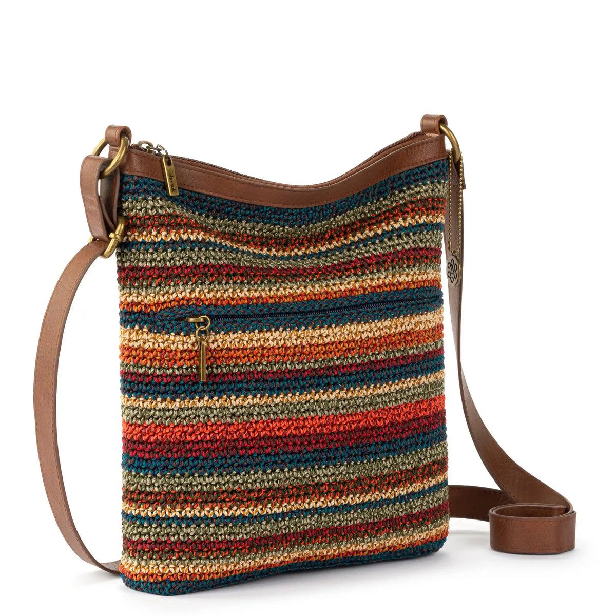 Lucia Crossbody - Hand Crochet - Woodland Stripe