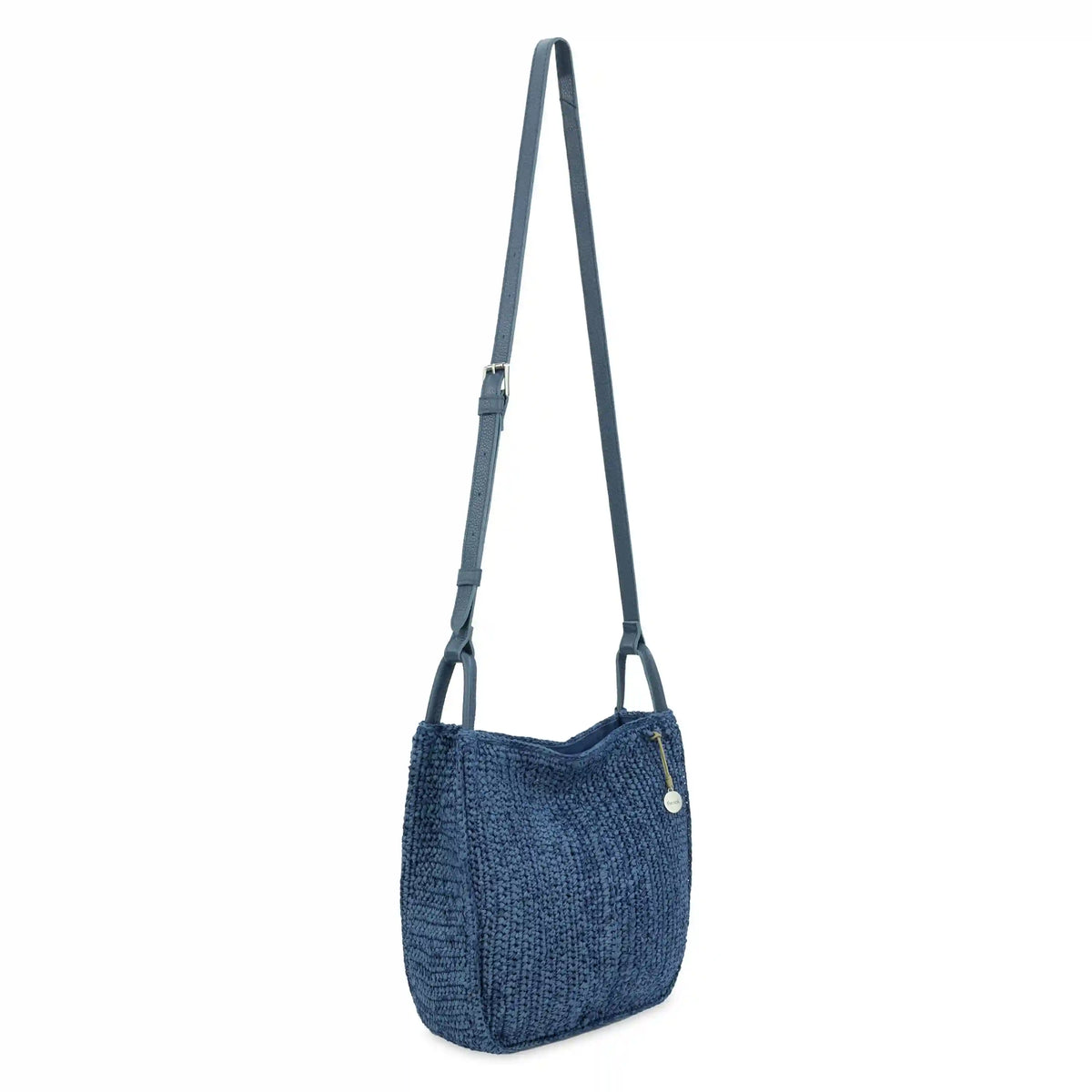 Los Feliz Crossbody - Hand Crochet - Denim Tonal Straw